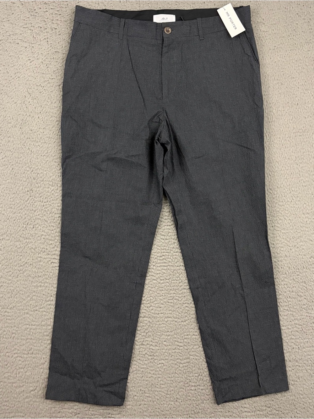 Mr. P Gray Textured Dress Pants Mens Size 38 NWT